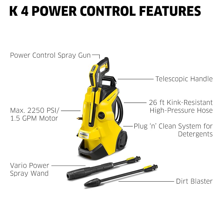 lv72su　KARCHER Amazon.com : Kärcher Pressure Washer, K4 Power Control, Max